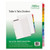 Table 'n Tabs Dividers, 12-Tab, Jan. to Dec., 11 x 8.5, White, Assorted Tabs, 1 Set [SKU: AVE11679]