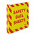 Heavy-Duty Preprinted Safety Data Sheet Binder, 3 Rings, 1.5" Capacity, 11 x 8.5, Yellow/Red [SKU: AVE18950]