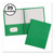 Two-Pocket Folder, Prong Fastener, 0.5" Capacity, 11 x 8.5, Green, 25/Box [SKU: AVE47977]