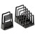 Adjustable File Rack, 5 Sections, Letter Size Files, 8" x 11.5" x 10.5", Black [SKU: AVE73523]