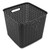 Plastic Weave Bin, Extra Large, 12.6" x 11.1" x 16.6", Black [SKU: AVT37519]