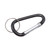Carabiner Key Chains, Split Key Rings, Aluminum, Black, 10/Pack [SKU: AVT75555]