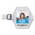 Arm Badge Holders, Vertical, Textured Clear 5" x 5" Holder, 2.5" x 4" Insert, 12/Pack [SKU: AVT75649]