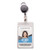 Resealable ID Badge Holders with 30" Cord Reel, Vertical, Frosted 3.68" x 5" Holder, 2.5" x 4" Insert, 10/Pack [SKU: AVT91129]