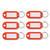 Key Tags Label Window, 0.88 x 0.19 x 2, Red, 6/Pack [SKU: AVTKEY98018]