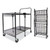 Stowaway Folding Carts, Metal, 2 Shelves, 250 lb Capacity, 35" x 37.25" x 22", Black [SKU: BOSBSACLGBLK]