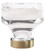 Amerock Glacio Series BP36653CBBZ Cabinet Knob, 1-5/16 in Projection, Glass/Zinc, Clear/Golden Champagne [SKU: ORG0473090]