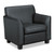 Circulate Reception Seating Club Chair, Bonded Leather Upholstery, 33" x 28.75" x 32", Black Seat, Black Back, Black Base [SKU: BSXVL871SB11]