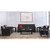 Circulate Leather Reception Three-Cushion Sofa, 73w x 28.75d x 32h, Black [SKU: BSXVL873SB11]