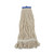 Mop Head, Lie-Flat Head, Cotton Fiber, 24 oz, White, 12/Carton [SKU: BWK824C]