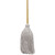 Cotton Deck Mop, 12 oz White Cotton Head, 50" Brown Wood Handle, Dozen [SKU: BWKCD50012S]
