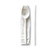 School Cutlery Kit, Napkin/Spork/Straw, White, 1000/Carton [SKU: BWKSCHOOLMWPP]