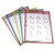 Reusable Dry Erase Pockets, 9 x 12, Assorted Primary Colors, 5/Pack [SKU: CLI40630]