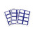 Laser Printer Name Badges, 3 3/8 x 2 1/3, White/Blue, 200/Box [SKU: CLI92365]