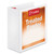 Treated ClearVue Locking Slant-D Ring Binder, 3 Rings, 4" Capacity, 11 x 8.5, White [SKU: CRD32140]