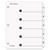 QuickStep OneStep Printable Table of Contents and Dividers, 5-Tab, 1 to 5, 11 x 8.5, White, White Tabs, 24 Sets [SKU: CRD60533]