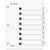 OneStep Printable Table of Contents and Dividers, 8-Tab, 1 to 8, 11 x 8.5, White, White Tabs, 1 Set [SKU: CRD60813]
