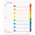OneStep Printable Table of Contents and Dividers, 8-Tab, 1 to 8, 11 x 8.5, White, Assorted Tabs, 1 Set [SKU: CRD60818]