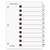 OneStep Printable Table of Contents and Dividers, 10-Tab, 1 to 10, 11 x 8.5, White, White Tabs, 1 Set [SKU: CRD61013]