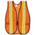 Orange Safety Vest, 2" Reflective Strips, Polyester, Side Straps, One Size Fits All, Bright Orange [SKU: CRWV201R]