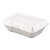 Foam Hinged Lid Containers, 1-Compartment, 6.4 x 9.3 x 2.9, White, 100/Pack, 2 Packs/Carton [SKU: DCC205HT1]