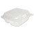 ClearSeal Hinged-Lid Plastic Containers, 8.25 x 8.25 x 3, Clear, Plastic, 125/Pack, 2 Packs/Carton [SKU: DCCC90PST3]