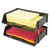 Industrial Tray Side-Load Stacking Tray Set, 2 Sections, Letter to Legal Size Files, 16.38" x 11.13" x 3.5", Black, 2/Pack [SKU: DEF582704]