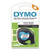 LetraTag Plastic Label Tape Cassette, 0.5" x 13 ft, White [SKU: DYM91331]