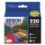 T220520-S (220) DURABrite Ultra Ink, 165 Page-Yield, Cyan/Magenta/Yellow [SKU: EPST220520S]