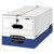 LIBERTY Heavy-Duty Strength Storage Boxes, Letter Files, 12.25" x 24.13" x 10.75", White/Blue, 12/Carton [SKU: FEL00011]