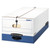 LIBERTY Heavy-Duty Strength Storage Boxes, Legal Files, 15.25" x 24.13" x 10.75", White/Blue, 12/Carton [SKU: FEL00012]