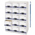 STOR/DRAWER STEEL PLUS Extra Space-Savings Storage Drawers, 10.5" x 25.25" x 5.25", White/Blue, 12/Carton [SKU: FEL00302]