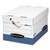 PRESTO Ergonomic Design Storage Boxes, Letter/Legal Files, 12.88" x 16.5" x 10.38", White/Blue, 12/Carton [SKU: FEL0063601]
