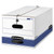 STOR/FILE Medium-Duty Strength Storage Boxes, Letter Files, 12.25" x 24.13" x 10.75", White/Blue, 12/Carton [SKU: FEL00704]