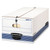 STOR/FILE Medium-Duty Strength Storage Boxes, Legal Files, 15.25" x 19.75" x 10.75", White/Blue, 4/Carton [SKU: FEL0070503]