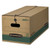 STOR/FILE Medium-Duty Strength Storage Boxes, Letter Files, 12.25" x 24" x 10.75", Kraft/Green, 12/Carton [SKU: FEL00773]