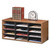 Particle Board Desktop Sorter, 12 Compartments, 29 x 11.88 x 12.94, Medium Oak [SKU: FEL25400]