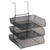 Mesh Partition Additions Three-Tray Organizer, 11.13 x 14 x 14.75, Over-the-Panel/Wall Mount, Black [SKU: FEL75902]