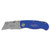 Sheffield Folding Lockback Knife, 1 Utility Blade, 2" Blade, 3.5" Aluminum Handle, Blue [SKU: GNS12113]