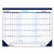 Three Month Desk Pad, 22 x 17, White/Blue/Teal Sheets, Blue Binding, Blue Corners, 14-Month (Dec to Jan): 2022 to 2024 [SKU: HOD136]