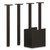 Coze Writing Desk Post Legs with U-Storage Compartment, 5.75" x 28", Black, 4 Legs/Set [SKU: HONHLCPL29USP71]