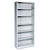 Metal Bookcase, Six-Shelf, 34.5w x 12.63d x 81.13h, Light Gray [SKU: HONS82ABCQ]