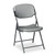 Rough n Ready Commercial Folding Chair, Supports Up to 350 lb, 15.25" Seat Height, Charcoal Seat, Charcoal Back, Silver Base [SKU: ICE64007]