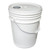 Utility Bucket with Lid, 5 gal, Polyethylene, White, 11.25" dia [SKU: IMP5515]