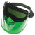 V90 Series Face Shield, Black Frame, Dark Green Lens, Anti-Fog [SKU: KCC18633]