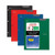 Two-Pocket Stay-Put Plastic Folder, 11 x 8.5, Assorted, 4/Pack [SKU: MEA38049]