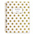 Gold Dots Hardcover Notebook, 1 Subject, Wide/Legal Rule, White/Gold Cover, 9.5 x 7, 80 Sheets [SKU: MEA59016]