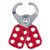 Steel Lockout Hasp, Steel/Vinyl, 2.37", Silver/Red [SKU: MLK421]