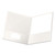 High Gloss Laminated Paperboard Folder, 100-Sheet Capacity, 11 x 8.5, White, 25/Box [SKU: OXF51704]