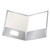 High Gloss Laminated Paperboard Folder, 100-Sheet Capacity, 11 x 8.5, Gray, 25/Box [SKU: OXF51705]